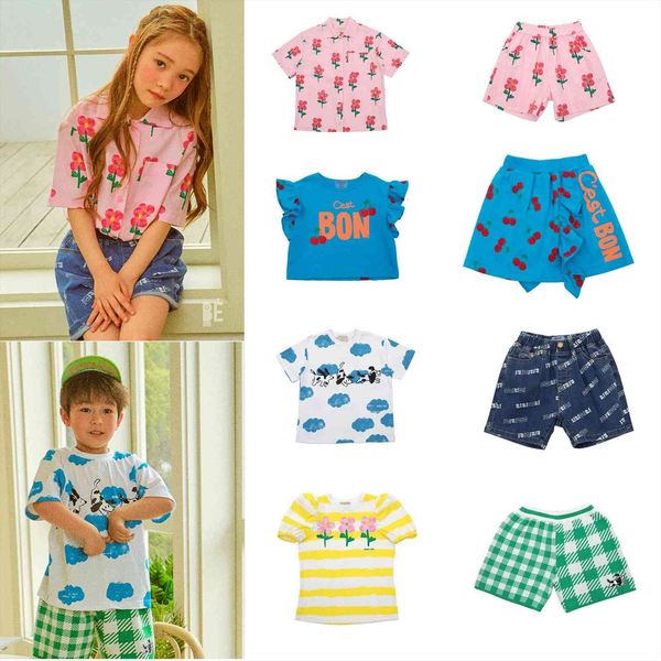 

baby t shirts summer bebe brand boys girls cute print short sleeve toddler kids cotton tees, Blue