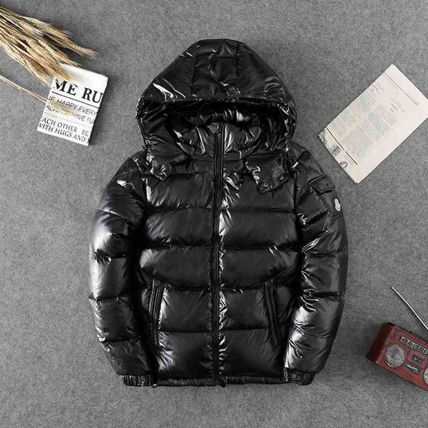 

2020 winter men's down jacket white duck short hooded leisure thickened, Black