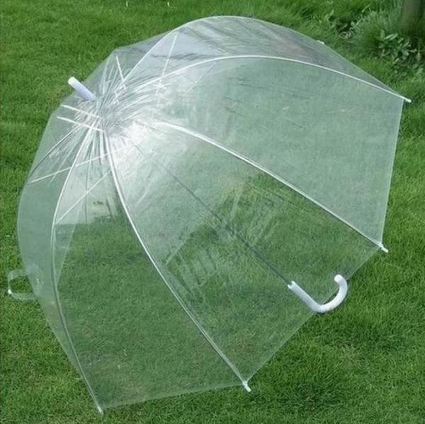 Clear bonito bolha profunda guarda-chuva resistência ao vento transparente guarda-chuva de cogumelos decoração de casamento sn2181