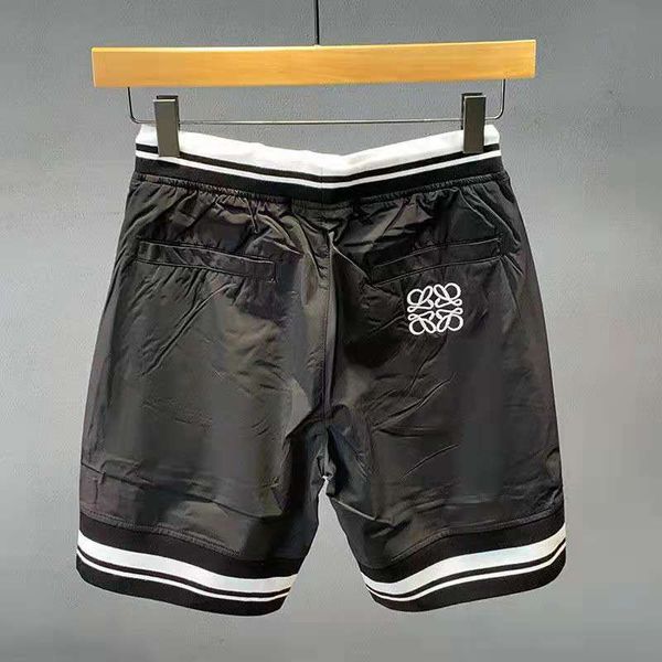 

ice silk shorts men's loose summer thin pants ins trend embroidery casual sports wear five-point pant, White;black
