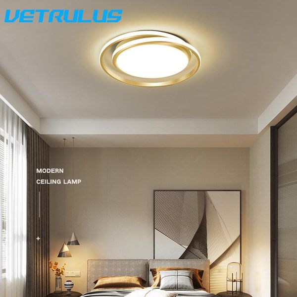 

ceiling lights gloden led lamps round modern chandelier living room decoration surface mounted plafonniers indoor lighting fixture home