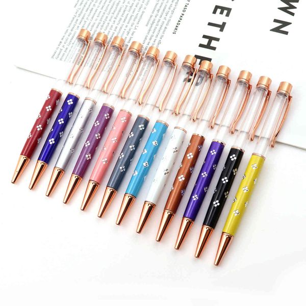 

pen creative diy metal crystal empty tube neutral gift metal ball point