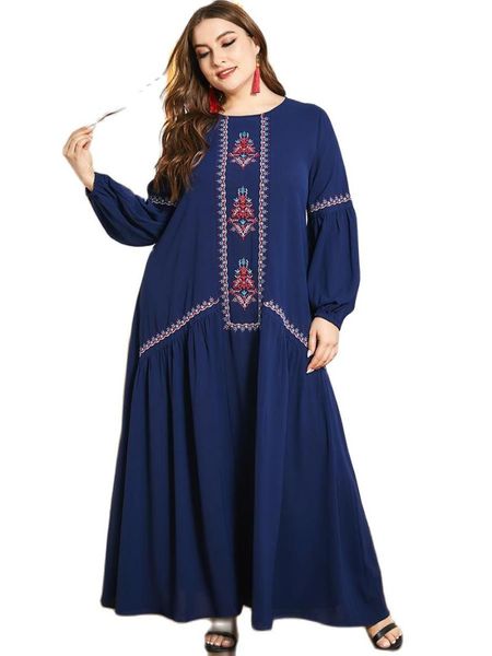 

ethnic clothing abaya dress plus size ramadam moroccan kaftan abayas women dubai frauen burka vestido evening for ramadan, Red