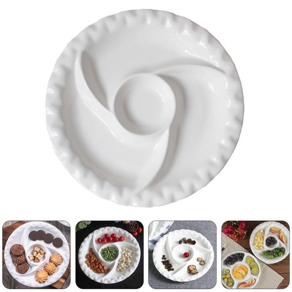 

dishes & plates 1 pc beautiful fruit plate exquisite serving tray creative (white)