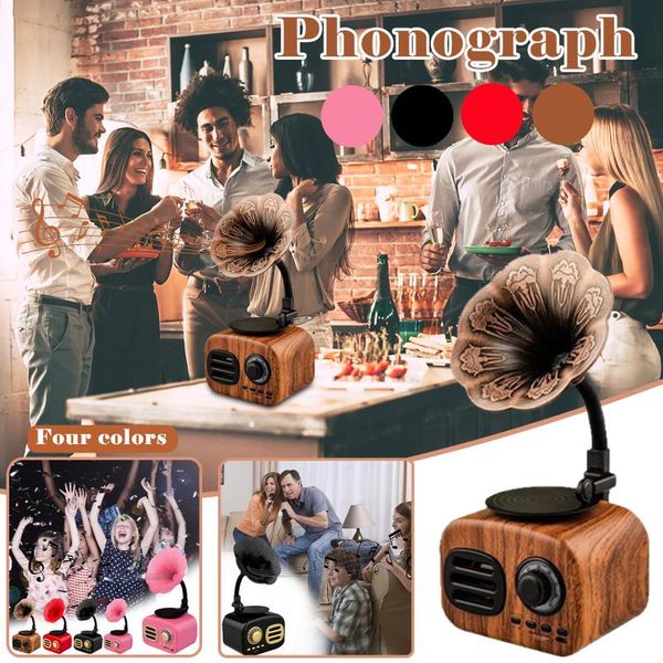 

portable speakers fast deliver retro bluetooth gramophone speaker mini wireless hq-sound altavoz
