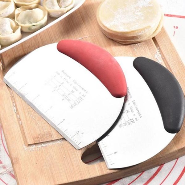 

pastry scraper chopper flour cutter with scale stainless steel dough pizza comfortable handle baking & tools