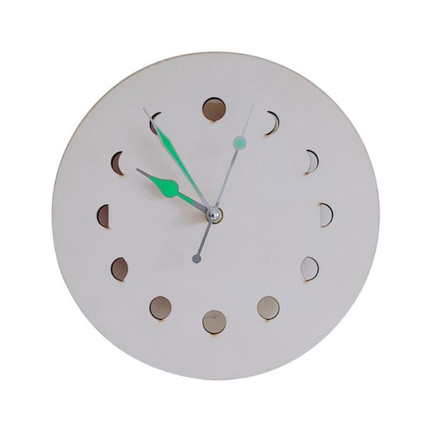 

bedroom el battery powered hanging quartz living room silent pointer luminous office round wall clock wooden moon home decor clocks