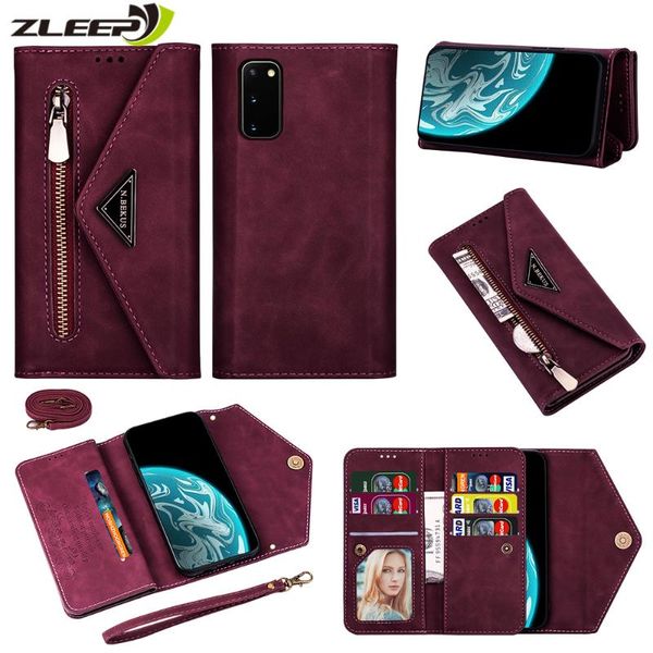 

diagonal flip wallet leather case for galaxy note 20 10 lite plus 9 8 s21 s20 fe ultra s10 s9 s8 s7 edge bag phone cover cell cases