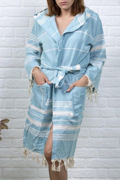 

towel pestemal bathrobes 100 cotton turquoise women men bath turkish made 4 seasons seafood pool spa beach