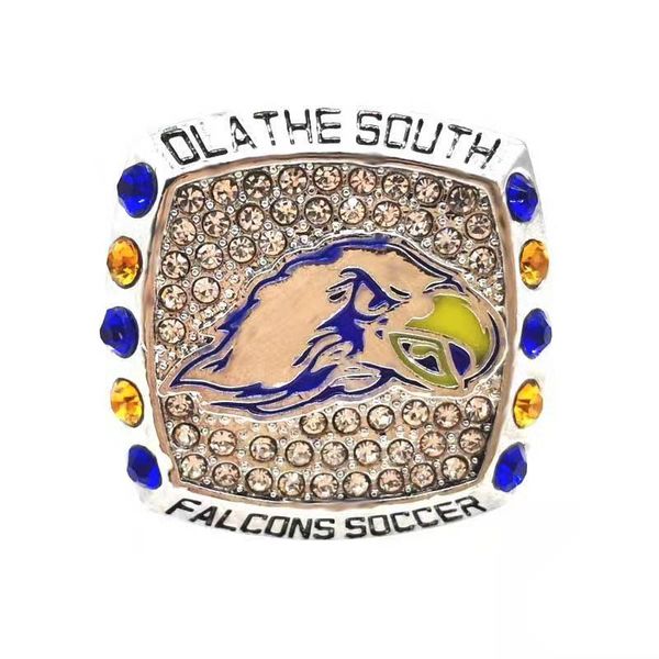 

2021 olathe south falcons menmen's soccer ring, Silver