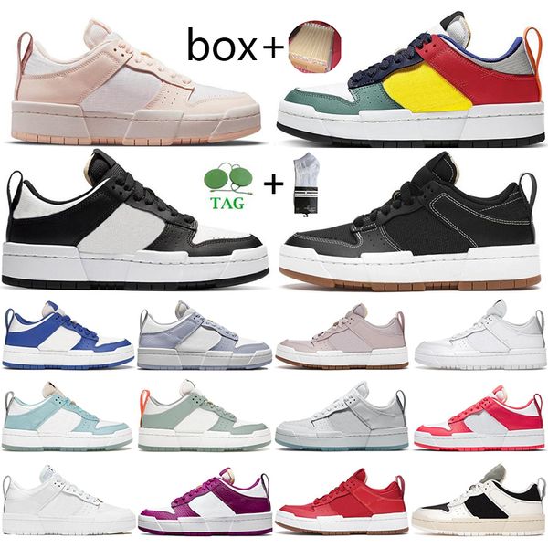 

with box men women casual shoes disrupt barely rose black gum cactus flower copa game royal ghost sea glass mens trainers platform sneakers, White;red