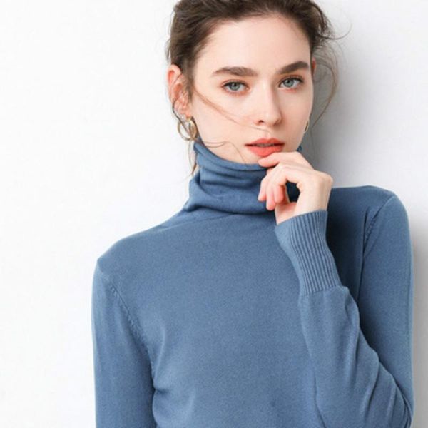 

women's sweaters knitted winter fashion women solid turtleneck sweater female long sleeve chic elegant ladies jumpers pull femme, White;black