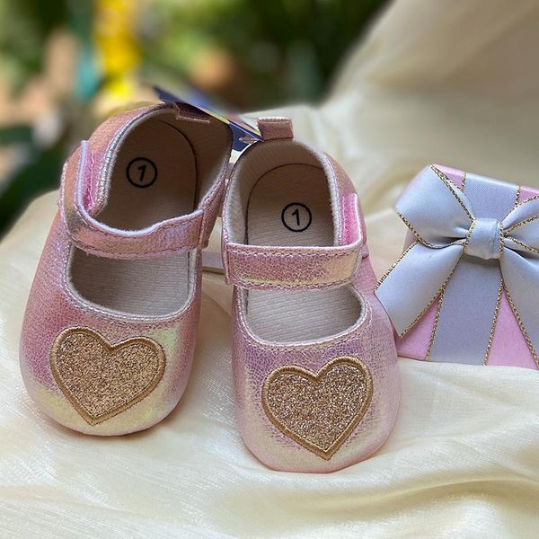 

first walkers baby girls shoes toddler love heart design decoration infant born soft bottom boys