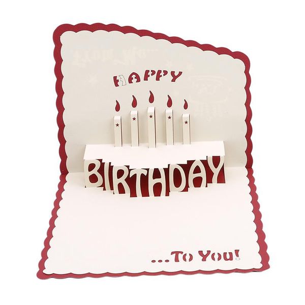 

greeting cards cake card 3d up birthday for girl kids wife husband postcards gifts