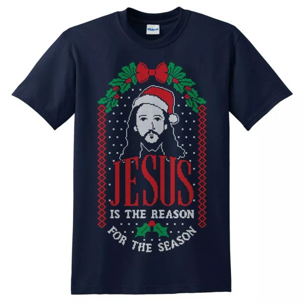 

jesus is the reason for the season christmas t-shirt tee funny xmas gift, White;black