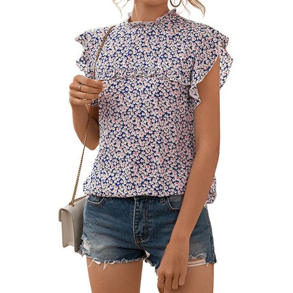 

women's t-shirt small daisy floral women 2021 summer short sleeve o-neck t shirts flowers print solid color casual loose female, White