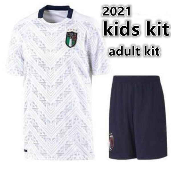 

men's t-shirts de rossi kids kit adults 2021- 21 italy shirt insigne immobile totti pirlo belotti verratti child, White;black