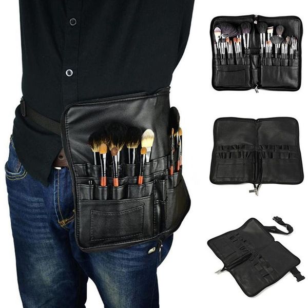 

waterproof large cosmetic bags professional makeup tools bag leather artist salon toiletry pouch working belts storage organizer & cases