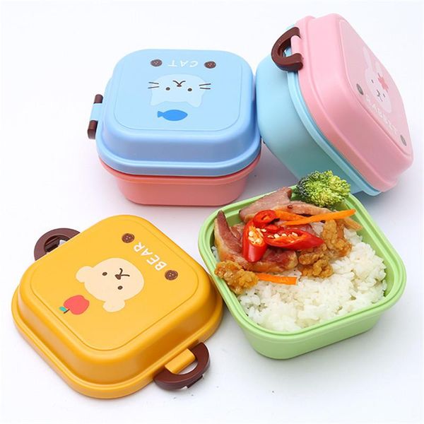 

storage box mini cartoon lunch for kid picnic container plastic bento bottles & jars