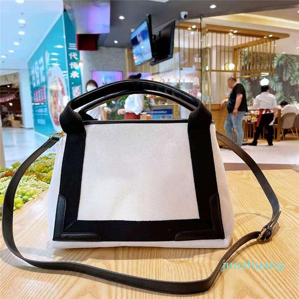 

designer- fashion lady bags canvas picture-mother bag portable beach bag classic color-blocking shoulder messenger female bag