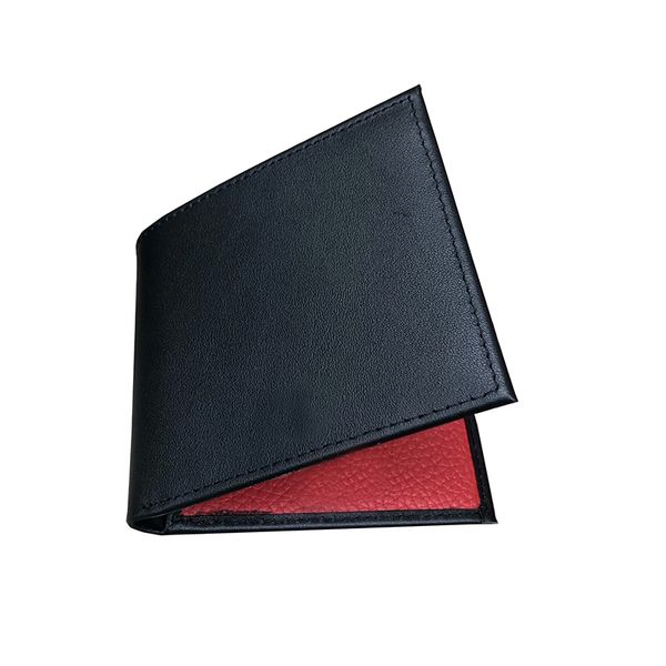 

german mens wallet 2023 men's leather purses for man purse fashion men mbwallets with box, Red;black