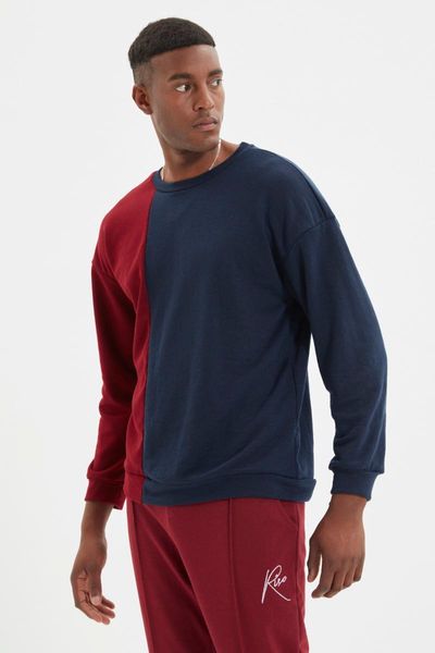 

men's hoodies & sweatshirts trendyol men 's regular fit sweatshirt tmnaw22sw0167, Black