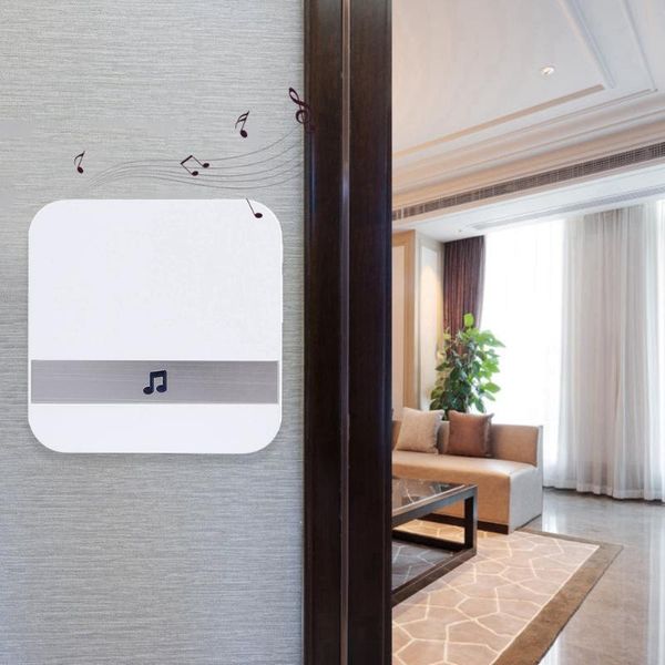 

white doorbell modern fashion household multifunctional bell entry door alarm eu plug 90~260v other hardware