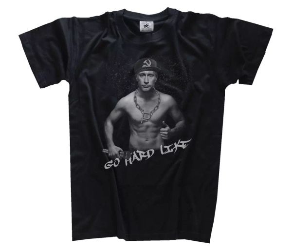 

go hard like vladimir putin t-shirt s-xxxl, White;black