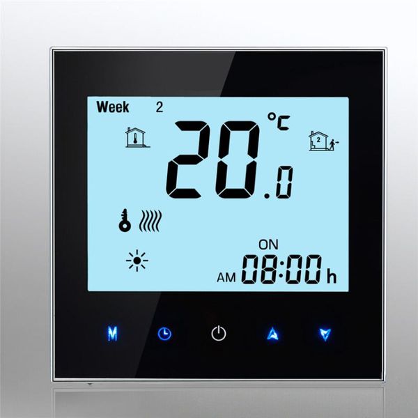 

smart home control floor heating thermostat lcd display with touch button weekly programmable air controller