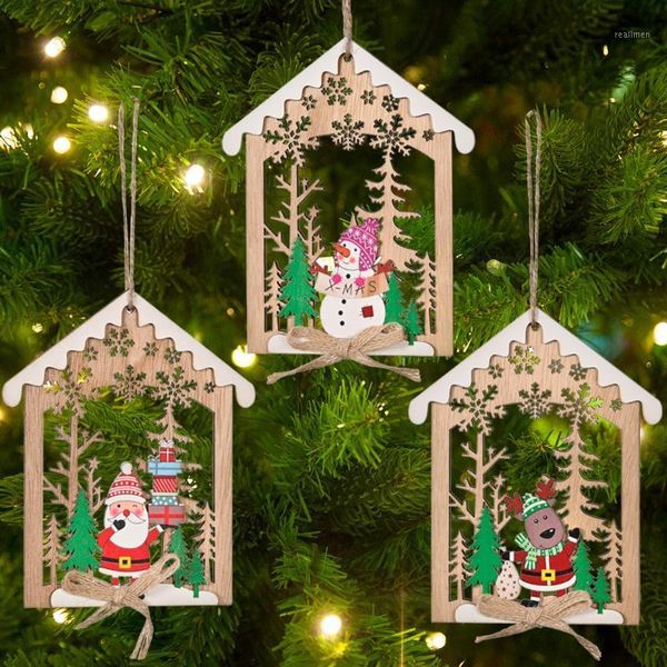 

christmas decorations decoration home decor wooden pendants diy crafts for year