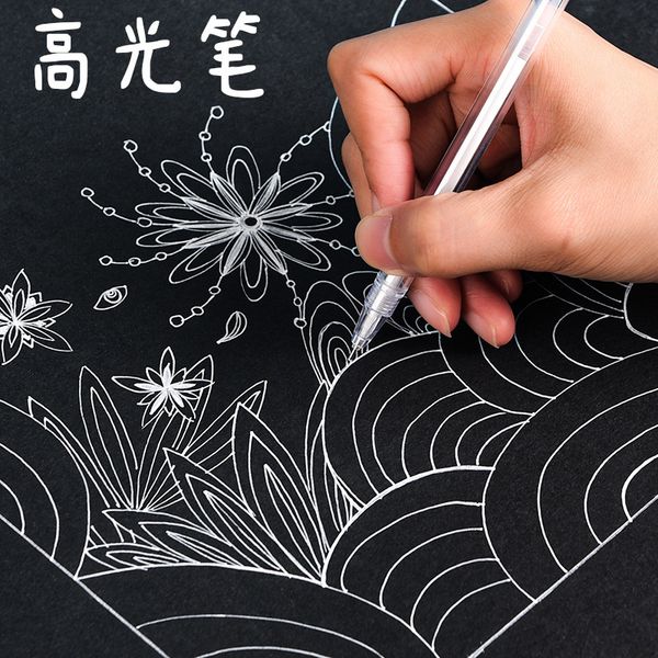 

gloss high white pen art student cartoon hand-painted special refill