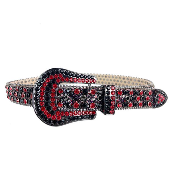 

2021 designer style crystal bb simon rhinestone belts for men, Black;brown