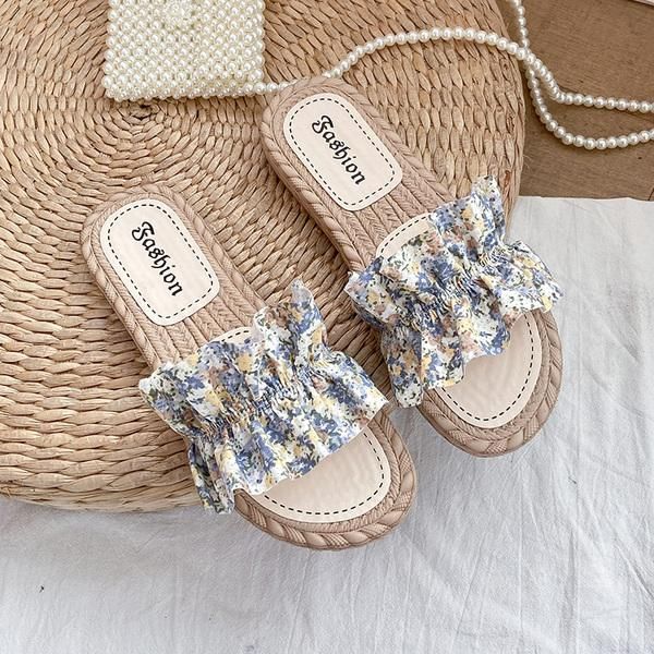 

house slippers platform shoes slipers women luxury slides low 2021 designer soft flat fashion cotton fabric rubber basic pu, Black