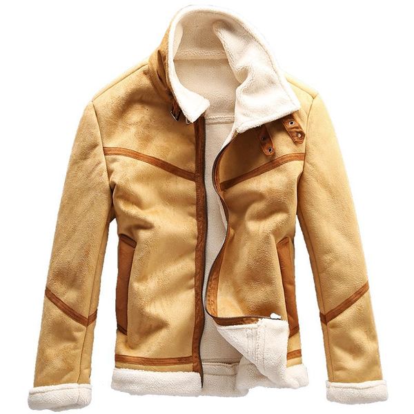 

men's jackets men warm fleece coats fur collar winter casual jacket outwear male thermal fashion thick mens windproof parkas, Black;brown