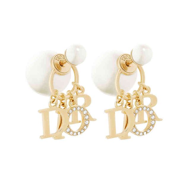 

small pearl earrings fashion simple geometric independent packaging, Silver