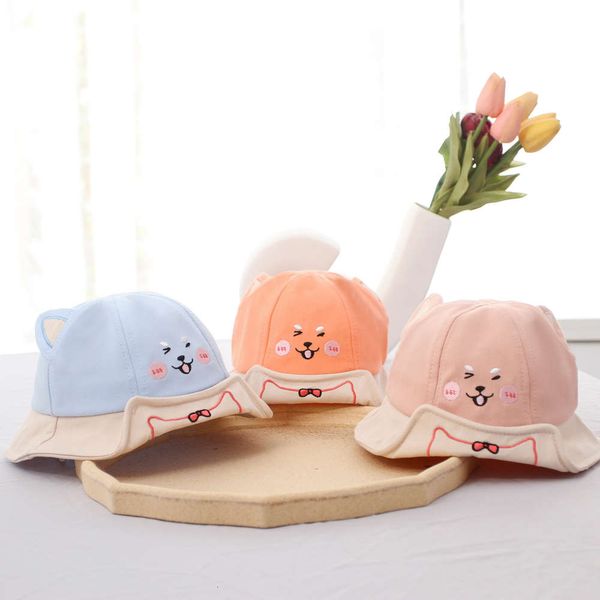 

spring and summer cute children's hat boy girl cartoon fisherman's korean tide sunshade sun, Yellow