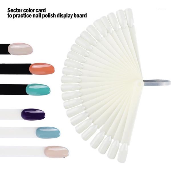 

20/24/32 pcs/set false nail tips natural clear black finger full card art round display stand practice polish manicure tool1, Red;gold