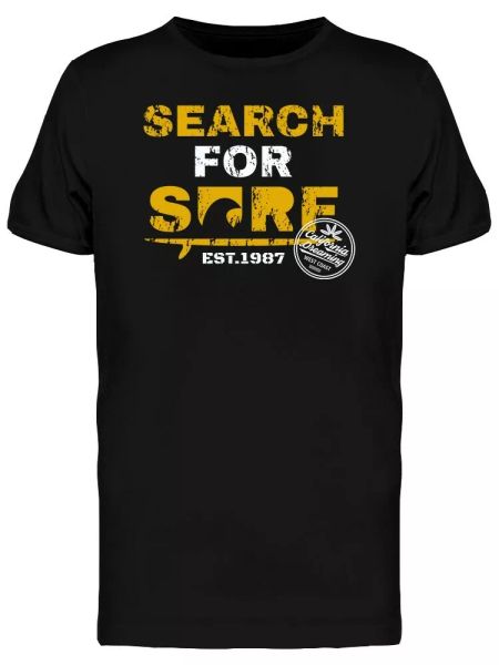 

search for surf men's tee -image by shutterstock, White;black