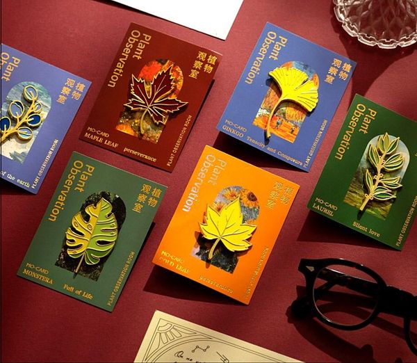 

pins, brooches hoseng ginkgo monstera eucalyptus laurel plant badge yellow red color fashion art lapel hat enamel jewelry pin hs_, Gray
