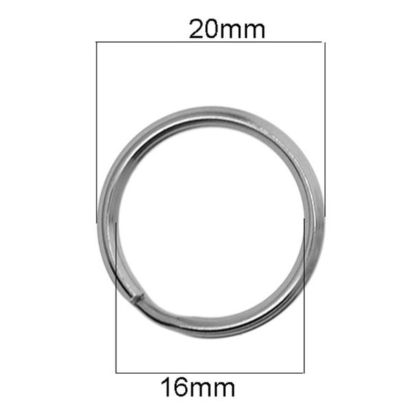 

keychains 40pcs split key rings 20mm stainless steel round ring for car home keys organization arts & crafts diy jewelry, Silver