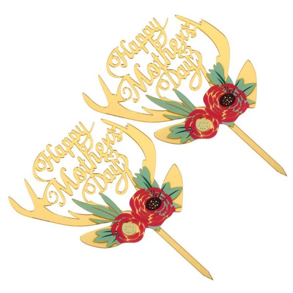 

greeting cards 2pcs mother's day cake insert romantic ers decor ornaments