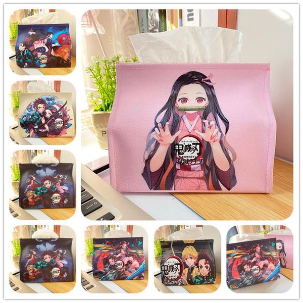 

anime demon slayer kimetsu no yaiba qute tanjirou nezuko cartoon paper towel bedroom car living room table tissue boxes & napkins