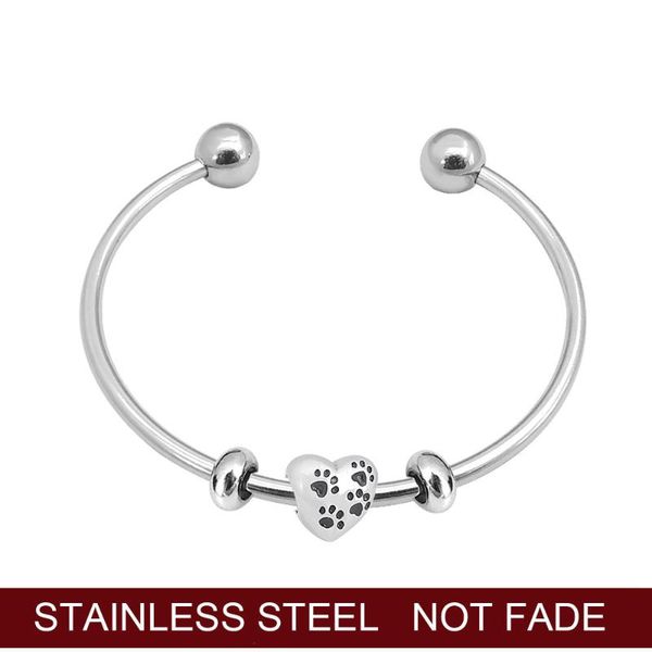 

heart infinity love bracelets 100% stainless steel dog pet charm bangle for women fashion jewelry, Golden;silver