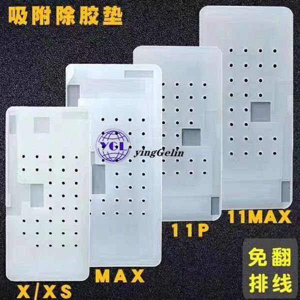 

12mini 12 pro max no need turn over flex cable glue cleaning rubber mat for oca adhesive remove suction clean silicon cell phone repairing t