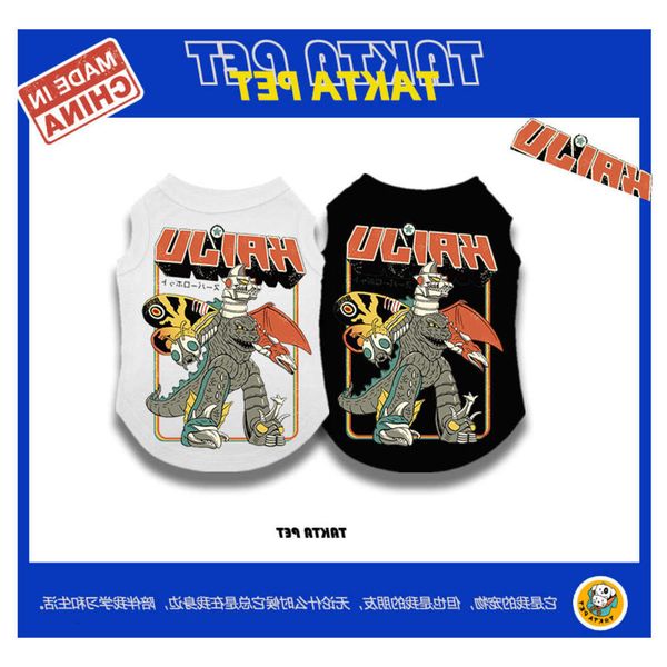 

the dog clothes takta-pet brand summer vest cotton cat dog short sleeve godzilla fashion pet clothes
