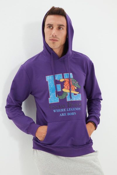 

men's hoodies & sweatshirts trendyol men 's regular fit sweatshirt tmnaw22sw0099, Black