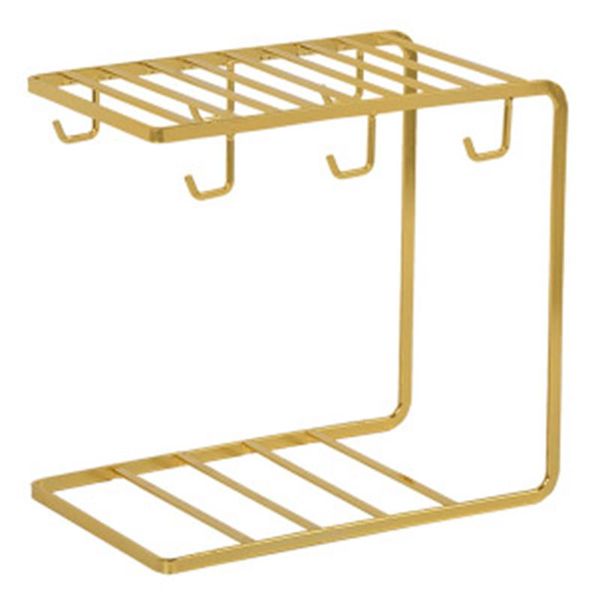 

gold coffee cup plates iron rack creative drain shelf holder household mug storage kitchen & organization