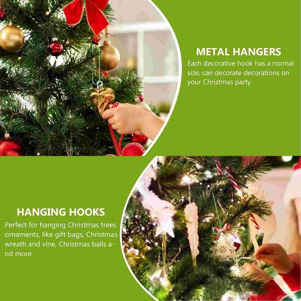 

hooks & rails 100pcs christmas ornament mini hanger tree hanging
