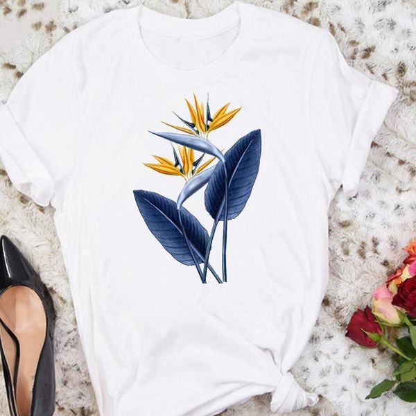 

women's t-shirt graphic t lady print tee women cartoon letter flower cute trend short sleeve summer female tshirts fashion clothes, White