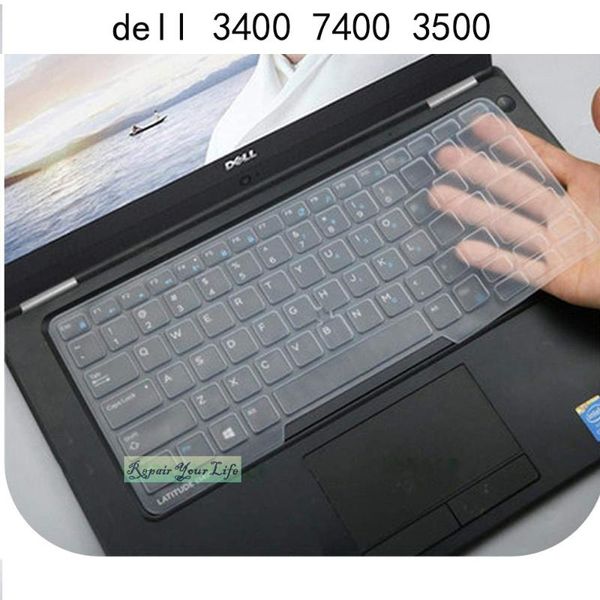 

keyboard covers lapcover silicone for latitude 3400 7400 5400 5401 14 inch with 15 3500 15.6 size pointer waterproof tpu